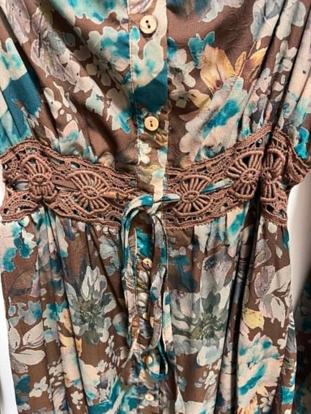 NWT Promesa Misty Meadow Floral Maxi Prairie Dress Sz M - Picture 9 of 10